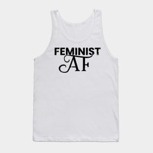 Feminist AF Distressed Vintage Style Tank Top